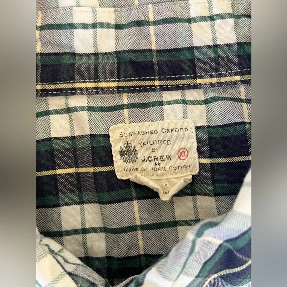 J.Crew plaid button down long sleeved shirt. Men’s XL